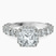 Pre-Designed Platinum Enchanté Side Stones Halo Lab Diamond Ring
