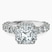Pre-Designed Platinum Enchanté Side Stones Halo Lab Diamond Ring