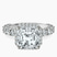 Pre-Designed Platinum Enchanté Side Stones Halo Lab Diamond Ring