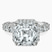 Pre-Designed 18kt White Gold Enchanté Side Stones Halo Lab Diamond Ring