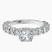Pre-Designed Platinum Enchanté Side Stones Halo Lab Diamond Ring