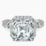 Pre-Designed 10kt White Gold Enchanté Side Stones Halo Lab Diamond Ring