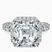 Pre-Designed Platinum Enchanté Side Stones Halo Lab Diamond Ring