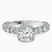 Pre-Designed 10kt White Gold Enchanté Side Stones Halo Lab Diamond Ring