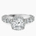 Pre-Designed Platinum Enchanté Side Stones Halo Lab Diamond Ring
