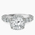 Pre-Designed 10kt White Gold Enchanté Side Stones Halo Lab Diamond Ring
