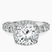 Pre-Designed Platinum Enchanté Side Stones Halo Lab Diamond Ring