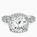 Pre-Designed 18kt White Gold Enchanté Side Stones Halo Lab Diamond Ring