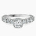 Pre-Designed Platinum Enchanté Side Stones Halo Lab Diamond Ring