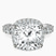Pre-Designed 10kt White Gold Enchanté Side Stones Halo Lab Diamond Ring