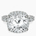 Pre-Designed 10kt White Gold Enchanté Side Stones Halo Lab Diamond Ring