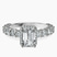 Pre-Designed Platinum Enchanté Side Stones Halo Lab Diamond Ring