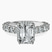Pre-Designed 14ct White Gold Enchanté Side Stones Halo Lab Diamond Ring