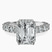 Pre-Designed Platinum Enchanté Side Stones Halo Lab Diamond Ring