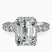 Pre-Designed 14kt White Gold Enchanté Side Stones Halo Lab Diamond Ring