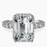 Pre-Designed Platinum Enchanté Side Stones Halo Lab Diamond Ring