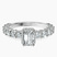 Pre-Designed Platinum Enchanté Side Stones Halo Lab Diamond Ring