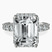 Pre-Designed Platinum Enchanté Side Stones Halo Lab Diamond Ring