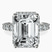 Pre-Designed Platinum Enchanté Side Stones Halo Lab Diamond Ring