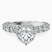 Pre-Designed Platinum Enchanté Side Stones Halo Lab Diamond Ring