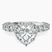 Pre-Designed 18ct White Gold Enchanté Side Stones Halo Lab Diamond Ring