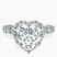 Pre-Designed Platinum Enchanté Side Stones Halo Lab Diamond Ring