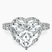 Pre-Designed Platinum Enchanté Side Stones Halo Lab Diamond Ring
