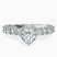 Pre-Designed 10kt White Gold Enchanté Side Stones Halo Lab Diamond Ring