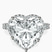 Pre-Designed Platinum Enchanté Side Stones Halo Lab Diamond Ring
