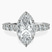 Pre-Designed 18ct White Gold Enchanté Side Stones Halo Lab Diamond Ring