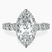 Pre-Designed Platinum Enchanté Side Stones Halo Lab Diamond Ring