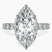 Pre-Designed 14kt White Gold Enchanté Side Stones Halo Lab Diamond Ring