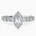 Pre-Designed Platinum Enchanté Side Stones Halo Lab Diamond Ring