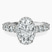 Pre-Designed Platinum Enchanté Side Stones Halo Lab Diamond Ring