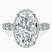 Pre-Designed Platinum Enchanté Side Stones Halo Lab Diamond Ring