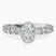 Pre-Designed Platinum Enchanté Side Stones Halo Lab Diamond Ring