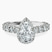 Pre-Designed Platinum Enchanté Side Stones Halo Lab Diamond Ring