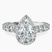 Enchanté Side Stones Halo Lab Diamond Engagement Ring in 10kt White Gold