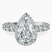 Pre-Designed Platinum Enchanté Side Stones Halo Lab Diamond Ring