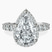 Pre-Designed Platinum Enchanté Side Stones Halo Lab Diamond Ring
