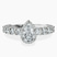 Pre-Designed 14kt White Gold Enchanté Side Stones Halo Lab Diamond Ring