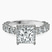 Pre-Designed Platinum Enchanté Side Stones Halo Lab Diamond Ring