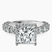 Pre-Designed Platinum Enchanté Side Stones Halo Lab Diamond Ring