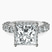 Pre-Designed Platinum Enchanté Side Stones Halo Lab Diamond Ring
