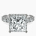 Pre-Designed Platinum Enchanté Side Stones Halo Lab Diamond Ring