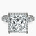 Pre-Designed 10kt White Gold Enchanté Side Stones Halo Lab Diamond Ring