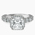 Pre-Designed 10kt White Gold Enchanté Side Stones Halo Lab Diamond Ring