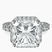 Pre-Designed Platinum Enchanté Side Stones Halo Lab Diamond Ring