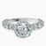 Pre-Designed Platinum Enchanté Side Stones Halo Lab Diamond Ring