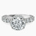 10kt White Gold Enchanté Side Stones Halo Lab Diamond Ring